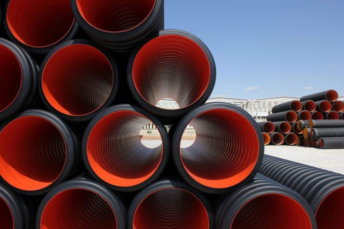 Black Corrugated Pipe (Double Walled) Grooved Surface Elastic