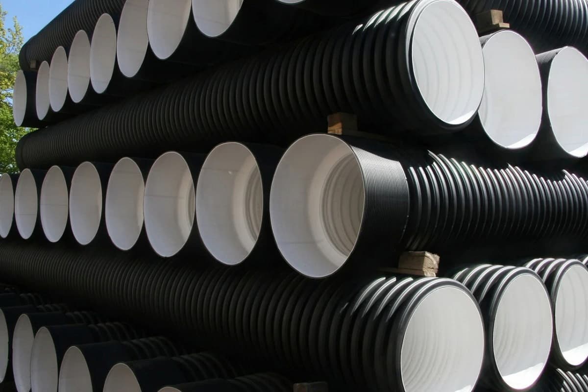  Plastic Corrugated Pipe; Spiral Shaped Surface Pressure Resistance Sewage System Usage 