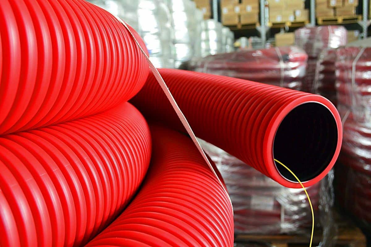  Plastic Corrugated Pipe; Spiral Shaped Surface Pressure Resistance Sewage System Usage 